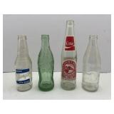 Glass Soda Bottles: Barq's Pepsi Cola Coca Cola