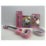 Hello Kitty Lot: Bowl Pencils Stickers DVD