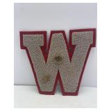 Letterman's Letter W Red and Gray with a JV