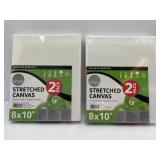Four 8x10 Blank Stretched Canvases