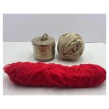 Yarn/Jute: Red, Brown and Tan