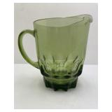 Avocado Green Glass Pitcher