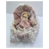Crowne Porcelain Musical and Movement Doll