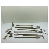 Vintage Metal Curtain Rods with Hardware