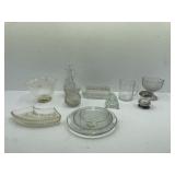 Miscellaneous Lot of Clear Glass: Candle Holders