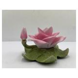 Porcelain Pink Rose Sculpture
