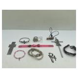 Bracelets with Religious Symbols and Crosses