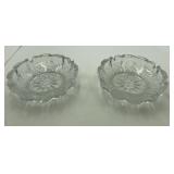 Clear Pressed Glass Ashtrays