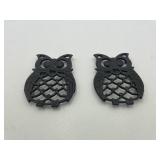 Cast Iron Owl Trivets