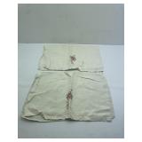 Tea Towels with Embroidered Flowers