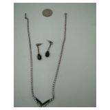Vintage Costume Jewelry Necklace and Pierced