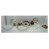 Miscellaneous Glassware: Pie Plates, Lids, Bowls,