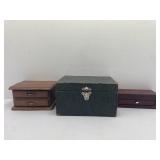 Jewelry Boxes and a Green Keepsake Box