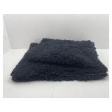 Black Fuzzy Bathroom Rugs