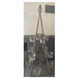 French Style Sculpture Tower Votive Candle Holder