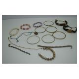 Bracelets Bangles Beaded Chain and Leather