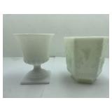 Milk Glass Planters
