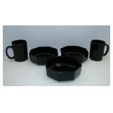 France Arcoroc Octime Black Coffee Mugs and