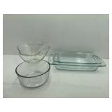 Glass Pyrex Bowl and Baking Dishes