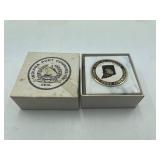 Indiana Port Commission White Marble Paperweight