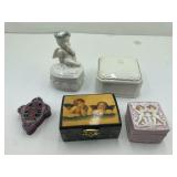 Trinket Boxes: White Box Red Cross Box