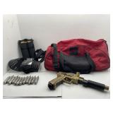 Paintball Gun and Equipment in Nike Dufflebag