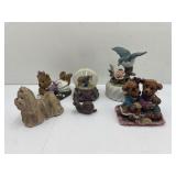 Animal Figurines: Blue Jay Dog Snail Bears