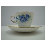 ColClough Teacup and Saucer Bone China Made in