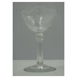 Etched Glass Champagne Glass