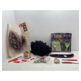 Miscellaneous Halloween Items: Mask Wigs Ribbon