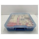 Plastic Craft Box with Crafting Supplies