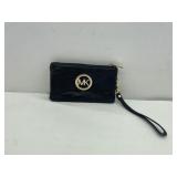Michael Kors Black Leather Wristlet