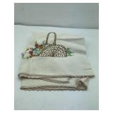 Embroidered Card Table Tablecloth