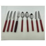 Miscellaneous Lot of Red Handle Flatware