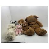Stuffed Animals: Bears, Dogs, Lion, and Panda