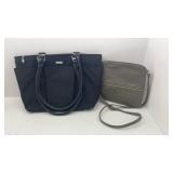 Black Baggallini Tote and a Green Shoulder Strap