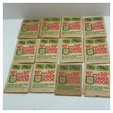 S&H Green Stamps 12 Full Books 10s and 50s Books