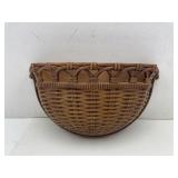 Homco Faux-Wicker Wall Pocket Planter