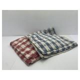 2 Tablecloths Red and Blue Gingham