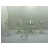 Clear Glass Decorative Containers