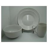 Gibson Everyday Plaza Cafe Casual White Stoneware