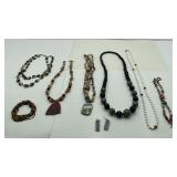 Beaded Necklaces, Beaded Bracelet, and Earrings