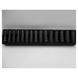 15pc 1/2 Drive Deep Metric Impact Socket Set