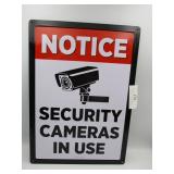 Security In Use Metal Sign