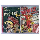 2 vintage comics: Mister Mystery #5 (1952) & Whiz
