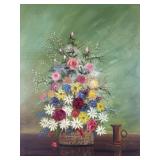 M.K. LeMax O/C floral still life, SLL, 27' x 33'