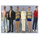 6 vintage dolls: 1963 Ken, 2 1964 Allen dolls,
