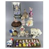 Group of porcelain and composite figures, 2'-7'