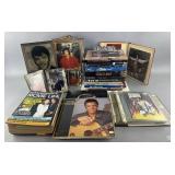 Group of Elvis Presley collectibles: books,