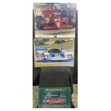 3 vintage racing posters, 18'-22' high